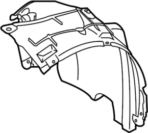 Mudguard front right Infiniti G25 G35 G37 4d 06-14 rear part