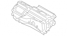 The bare heater housing of the BMW X3 F25 11-17 auto air conditioner