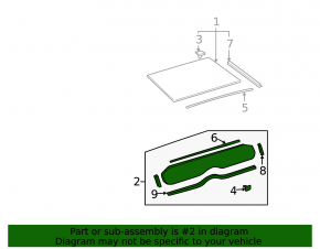Small rear window for the Toyota Prius 2009-2010