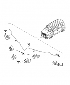 Jeep Renegade 19-24 Front Bumper Wiring