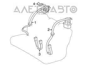 Rear left seat belt for Toyota Avalon 13-18 black