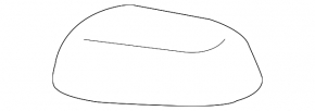 Right side mirror cover for Mitsubishi Outlander 10-13