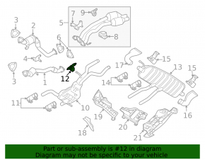Rear Exhaust Pipe Bracket for Audi Q7 4L 10-15