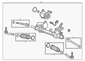 Steering rack GMC Terrain 18- electric