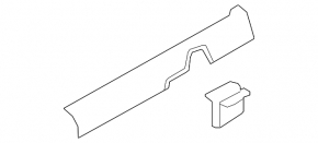 Front right threshold pad Kia Optima 16 - black, worn