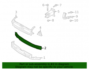 Front bumper reinforcement Audi A4 B9 17-25