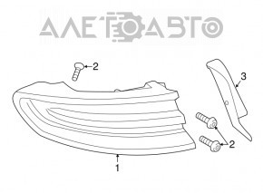 Outer Wing Light Cover Left Porsche Macan 15-18