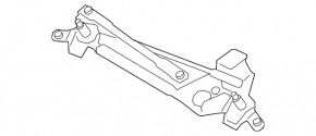 Windscreen wiper trapezoid with motor Kia Forte 19-24