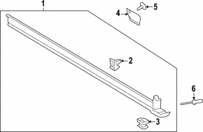 Left threshold Ford Escape MK3 13-16 prerest structure