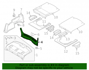 Trunk opening trim Mazda 6 13-21