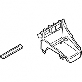 Ford Ecosport 18-22 center console trim black