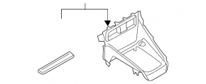 Ford Ecosport 18-22 center console trim black