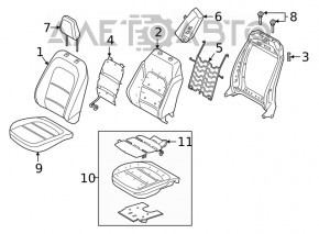 Passenger seat Ford Escape MK4 20-20 leather beige