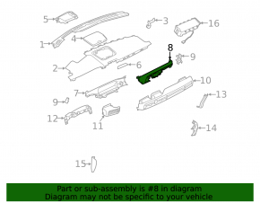 Lincoln Corsair 20-22 right front panel trim, wood