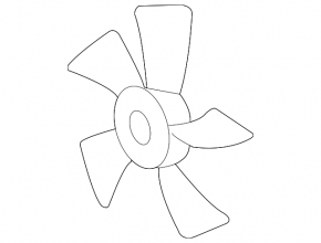 Left cooling fan impeller for Toyota Prius 2009-2010