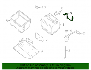 Negative battery terminal Nissan Kicks 18-24