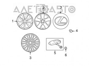 Wheel disk R18 x 7.5J 5*120 Lexus LS460 curb