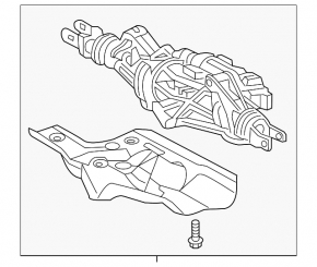 Rear suspension actuator Audi Q8 19-26 with protection