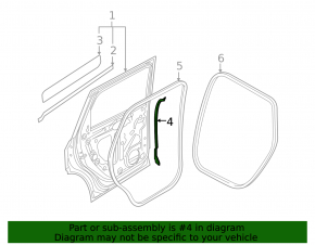 Door seal rear right Audi Q7 16- front
