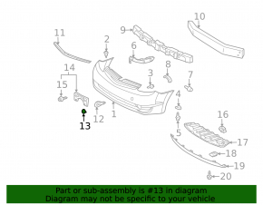 Plug towing hook front bumper right Toyota Prius 30 10-12 dorest
