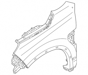 Mitsubishi Outlander Sport ASX 20-26 front right fender, plastic