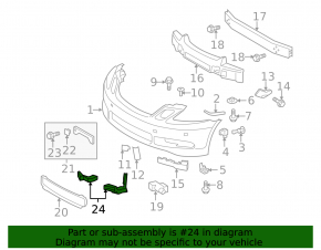 Left brake cooling duct for Lexus GS300 GS350 GS430 GS450h 06-07