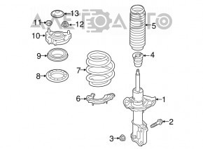 Shock absorber front right Hyundai Elantra AD 17-19