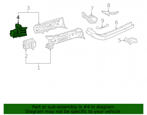 Front left side member nose Lexus NX 22-26