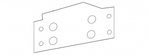 Right rear bumper reinforcement fang for Lexus IS 14-21