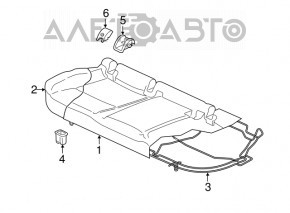 Rear row of seats 2 row VW Golf 15-21 leather black