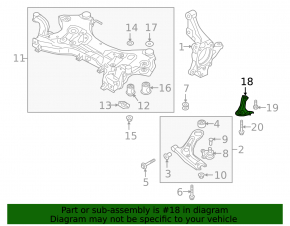 Front right subframe burdock Hyundai Tucson 16-21