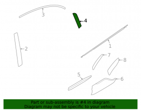 Rear right side door trim Subaru Impreza 24-26