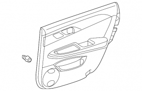 Rear left door panel for Toyota Avalon 2005-2007, gray