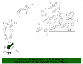 Rear right door limiter Hyundai Santa FE Sport 13-18