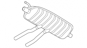 Muffler rear part with barrel Audi Q7 4L 10-15