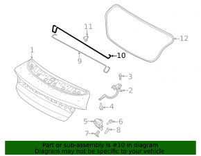 Left trunk lid hinge torsion bar for Kia K5 21-24 for trunk light and spoiler