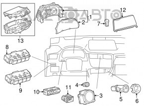 Lexus RX350 RX450h 16-19 clock for navigation