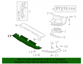 Audi Q3 F3 19-24 silver front bumper lip trim