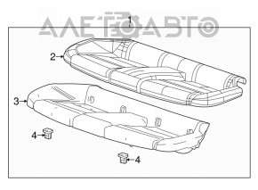 Rear seats, 2nd row, Cadillac ATS 13 - gray leather