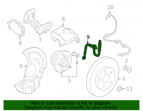 Brake hose front left Chevrolet Equinox 18-