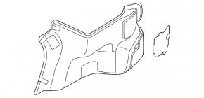 Arch trim right Hyundai Sonata 15-17 pokes
