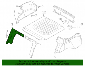 Rear seat back trim right Hyundai Sonata 20-22
