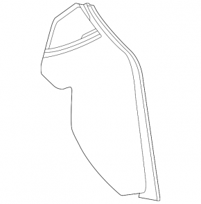 Chevrolet Equinox EV 24-26 black front panel trim, right side