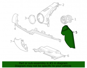 Chevrolet Equinox EV 24-26 black front panel trim, right side