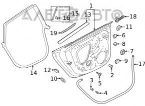 Door seal rear right Audi A5 F5 17-