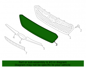 Subaru Impreza 17-19 GK chrome radiator grille frame