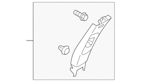 Center pillar trim upper belt left Subaru Legacy 15-19 gray