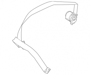 Mercedes A-Class V177 19-22 Rear Central Seat Belt, Black