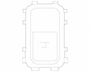 Mercedes W213 E17-23 interior trunk lid release button, black housing, electric drive