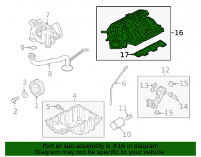 Intake manifold Ford Mustang mk6 15- 3.7